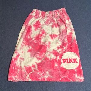PINK Victoria's Secret Tie-Dye Skirt - Pink and White
